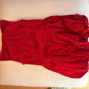 Cider Red Velvet Mini Dress